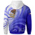 American Samoa Polynesian Hoodie Bald Eagle (Blue) - Polynesian Pride