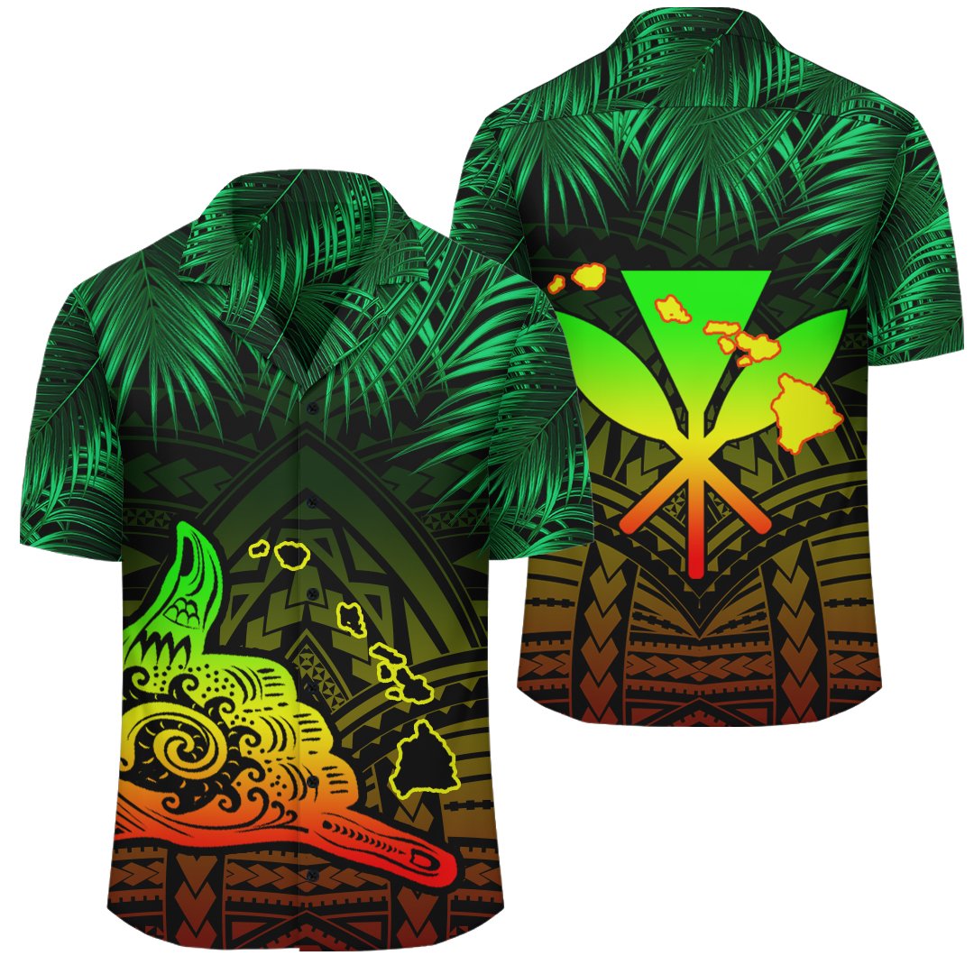 Hawaii Shaka Reggae Polynesian Hawaiian Shirt Unisex Green - Polynesian Pride