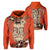 Hawaii Tiki Polynesian Hoodie Orange Unisex Orange - Polynesian Pride