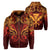 Hawaii Kanaka Maoli Red Hoodie (Zip up) Van Style Unisex Red - Polynesian Pride