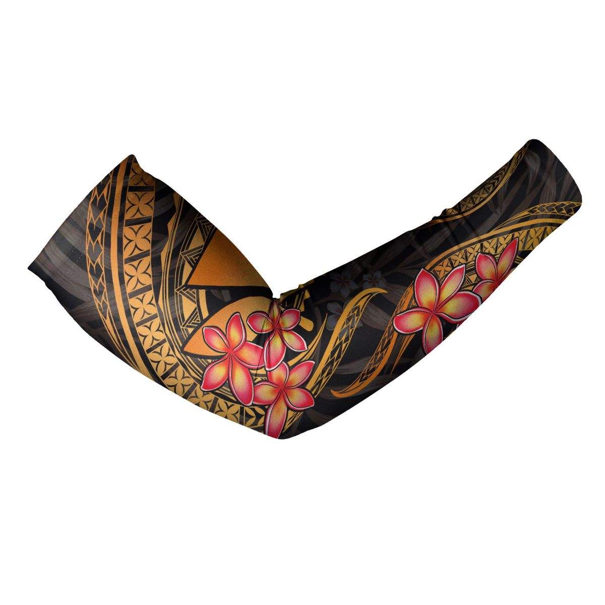 Polynesian Hawaii Arm Sleeve - Gold Plumeria - Polynesian Pride