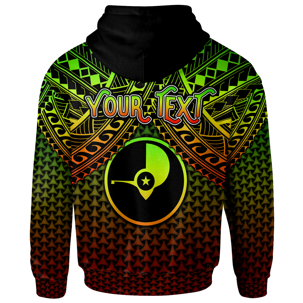 Polynesian Yap Custom Hoodie Reggae Vintage Polynesian Patterns - Polynesian Pride