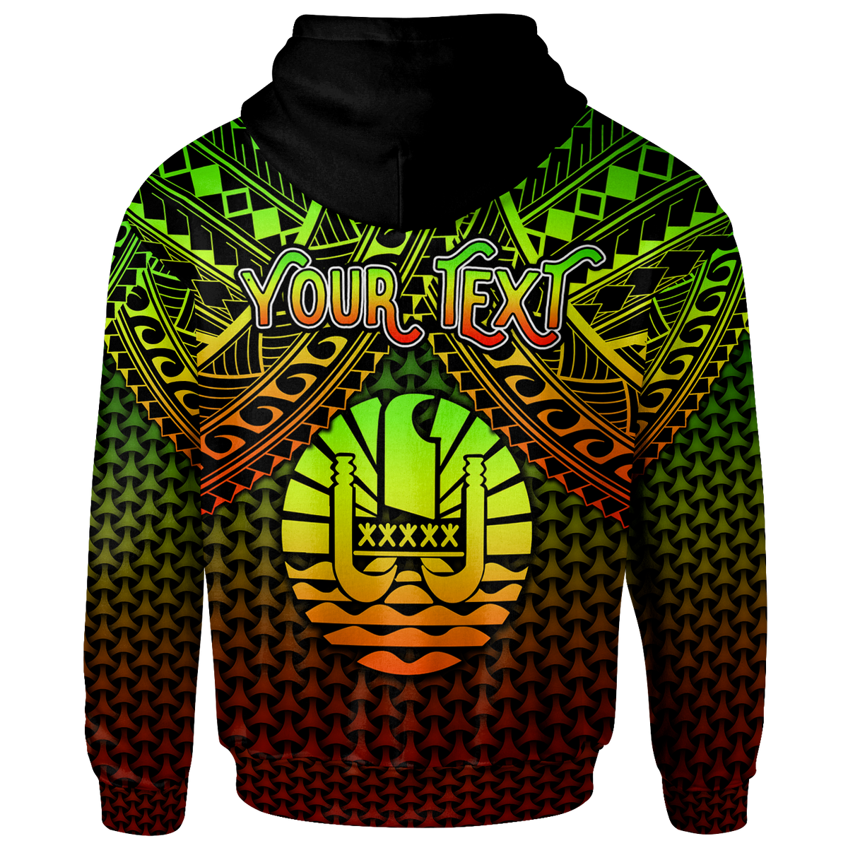 Polynesian Tahiti Custom Hoodie Reggae Vintage Polynesian Patterns - Polynesian Pride