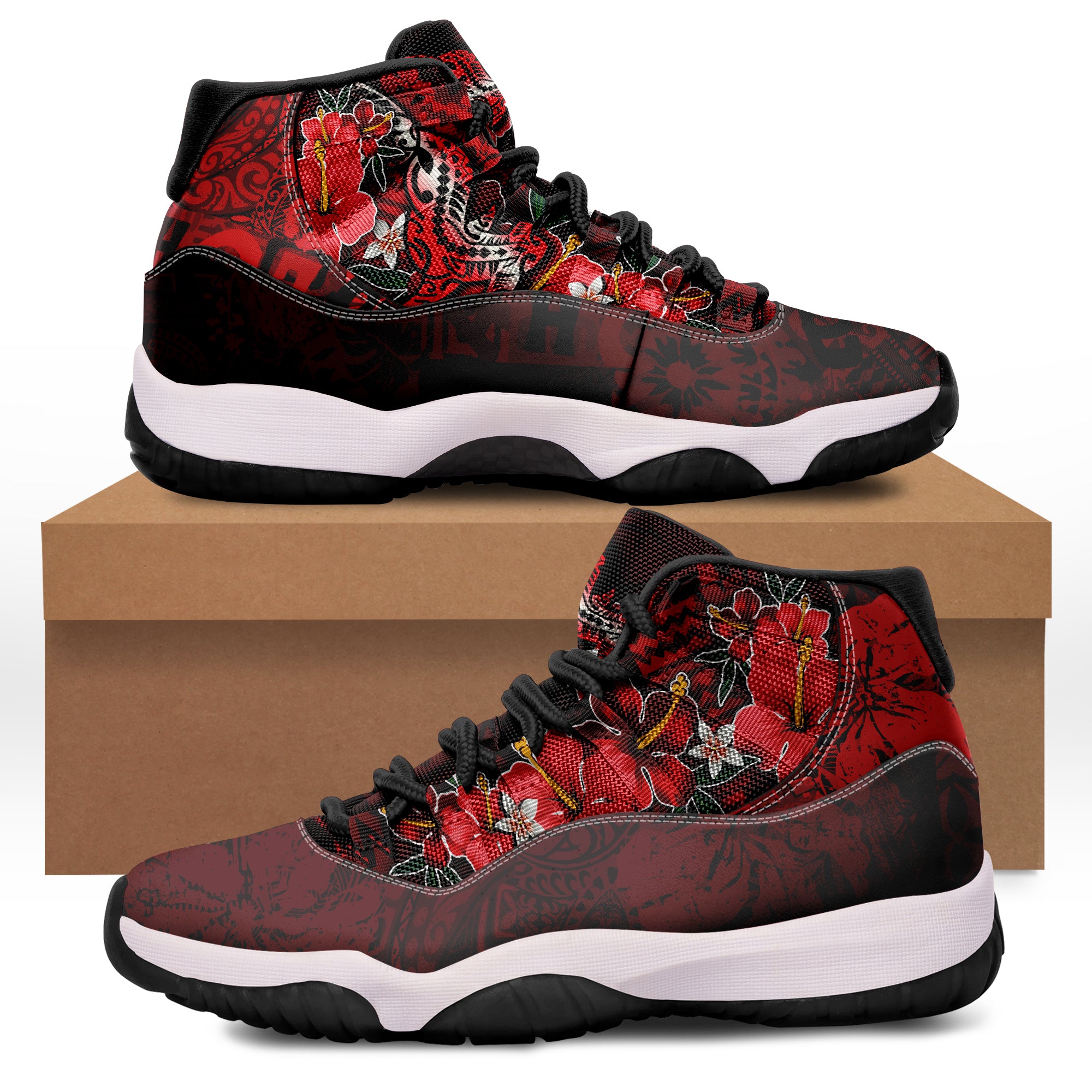 Hawaii Shark Sneaker J.11 Hawaii Style No.3 LT6 Red - Polynesian Pride