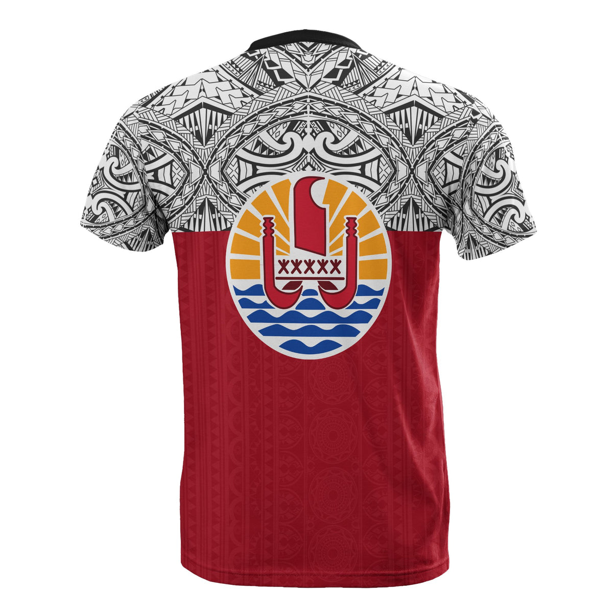 Tahiti T Shirt Tahiti Flag Polynesian Tattoo Style - Polynesian Pride