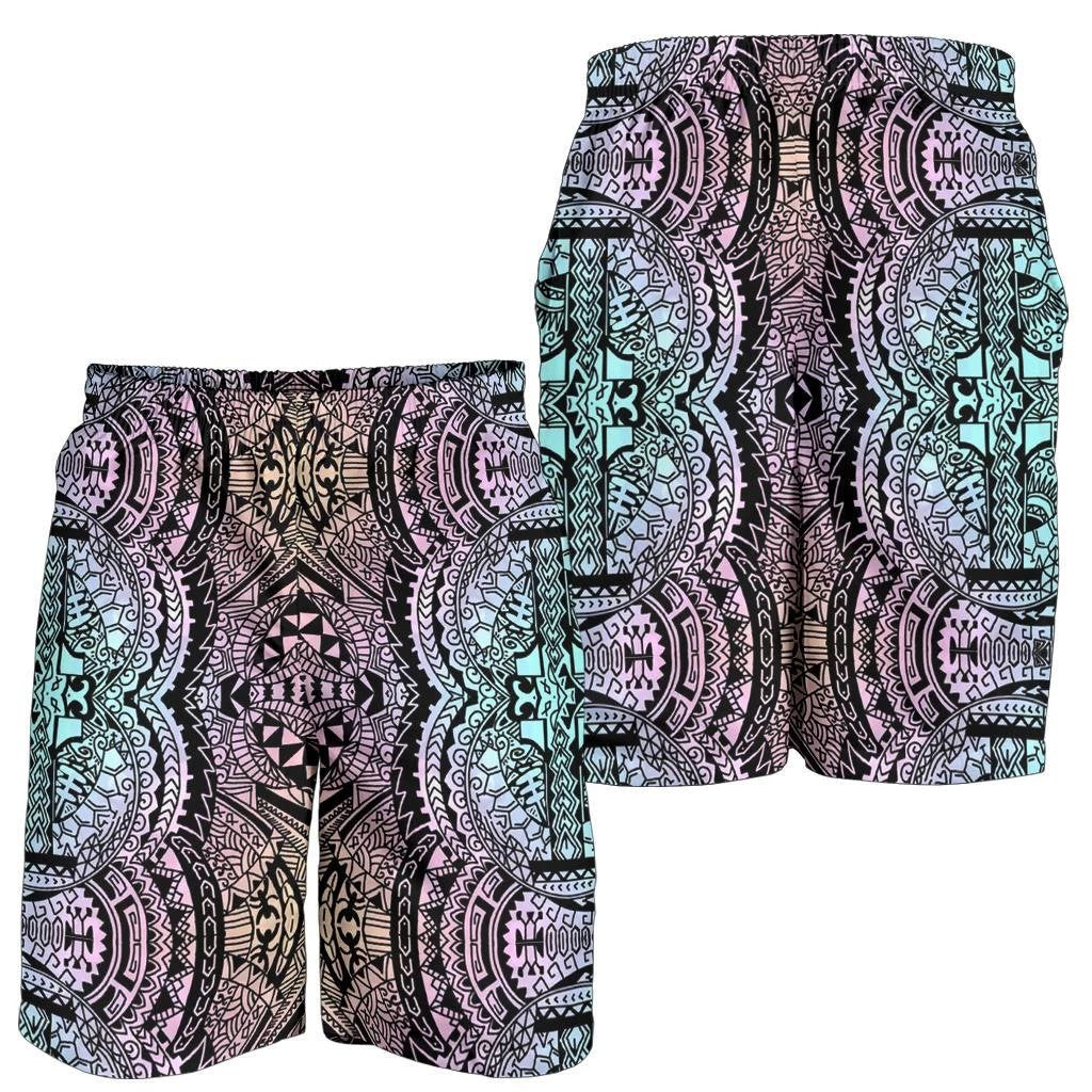 Polynesian Men's Shorts Blur Black - Polynesian Pride