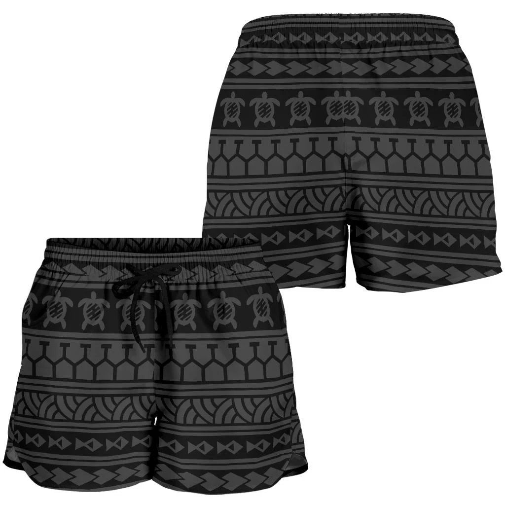 Polynesian Tattoo Tribal Gray Women's Short Women Gray - Polynesian Pride