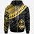 Guam Custom Zip Hoodie Guam Ginger Lei Pattern Gold Unisex Gold - Polynesian Pride