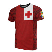 Tonga T Shirt Tonga Flag Coat of Arms Polynesian Tattoo Style Style Style Style Style Unisex Red - Polynesian Pride