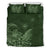 Hawaiian Hibiscus Polynesian Turtle Background Green Bedding Set Black - Polynesian Pride