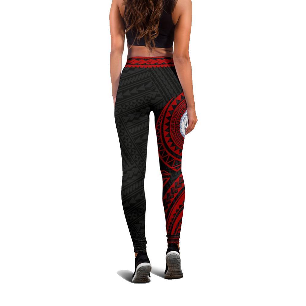 Marshall Islands 1st Leggings (Red) A6 - Polynesian Pride