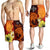 Kosrae Custom Personalised Men's Shorts - Tribal Tuna Fish Orange - Polynesian Pride