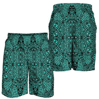 Polynesian Lauhala Mix Turquoise Men's Short Turquoise - Polynesian Pride