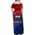 (Custom Personalised) Samoa Off Shoulder Long Dress Style Gradient Sporty Original LT13 - Polynesian Pride