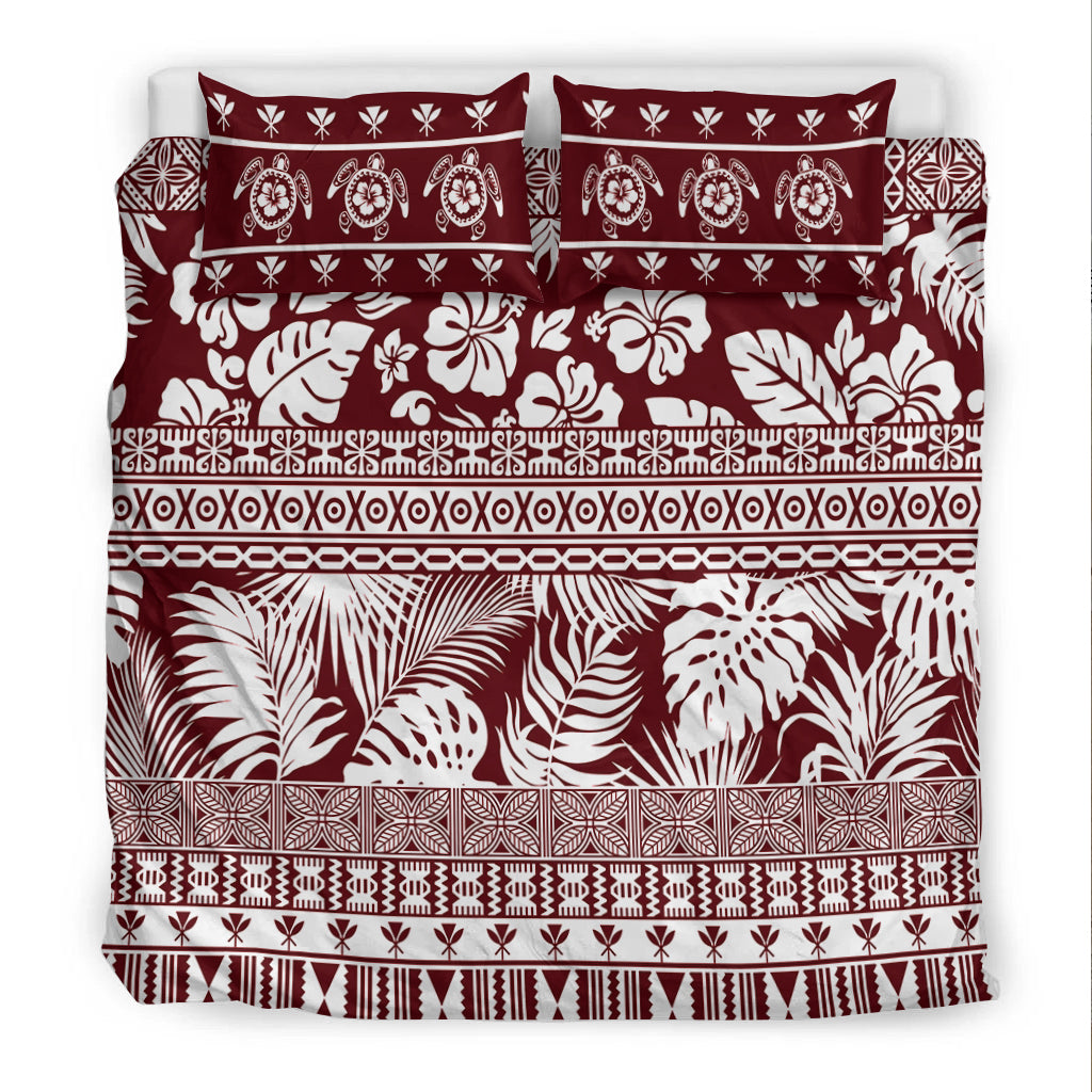 Hawaii Bedding Set Pattern Version Special Red LT13 - Polynesian Pride