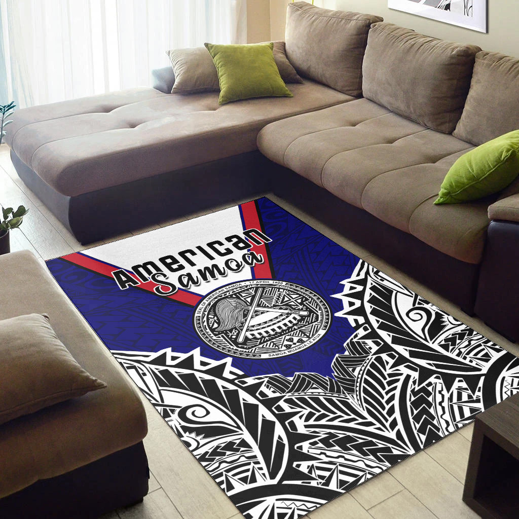 American Samoa Area Rug Bald Eagle Mix Polynesian LT13 - Polynesian Pride