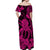 Hawaii Off Shoulder Long Dress Polynesia Pink Octopus LT13 - Polynesian Pride