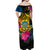 Tuvalu Off Shoulder Long Dress Alluring Polynesia and Tropical Flowers LT13 - Polynesian Pride