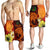 Pohnpei Custom Personalised Men's Shorts - Tribal Tuna Fish Orange - Polynesian Pride