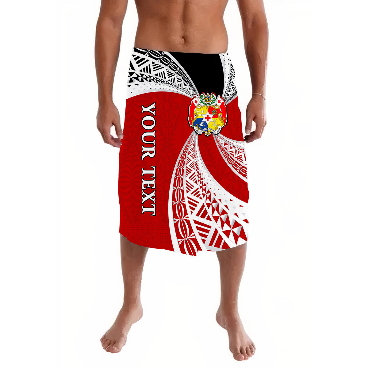 Custom Tonga Distinctive Lavalava Tongan Tapa Pattern LT13 Red - Polynesian Pride