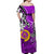 Vanuatu Color Off Shoulder Long Dress Pig Tusk Version Purple LT13 - Polynesian Pride