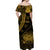 Custom Papua New Guinea Matching Dress and Hawaiian Shirt Raggiana Birds Of Paradise Gold LT13 - Polynesian Pride