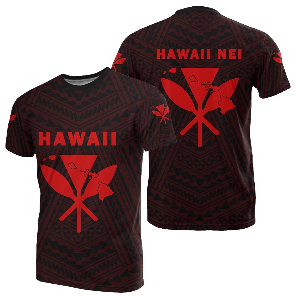 Hawaii Kanaka Polynesian T Shirt Red Unisex Red - Polynesian Pride