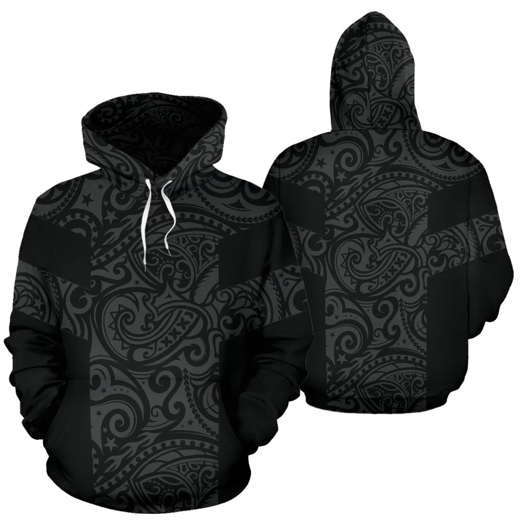 Polynesian Hoodie Tree Root Style 01 Unisex White - Polynesian Pride