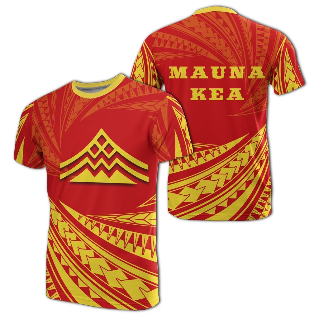 Hawaiian Mauna Kea Polynesian T shirt Tornado Style Unisex White - Polynesian Pride