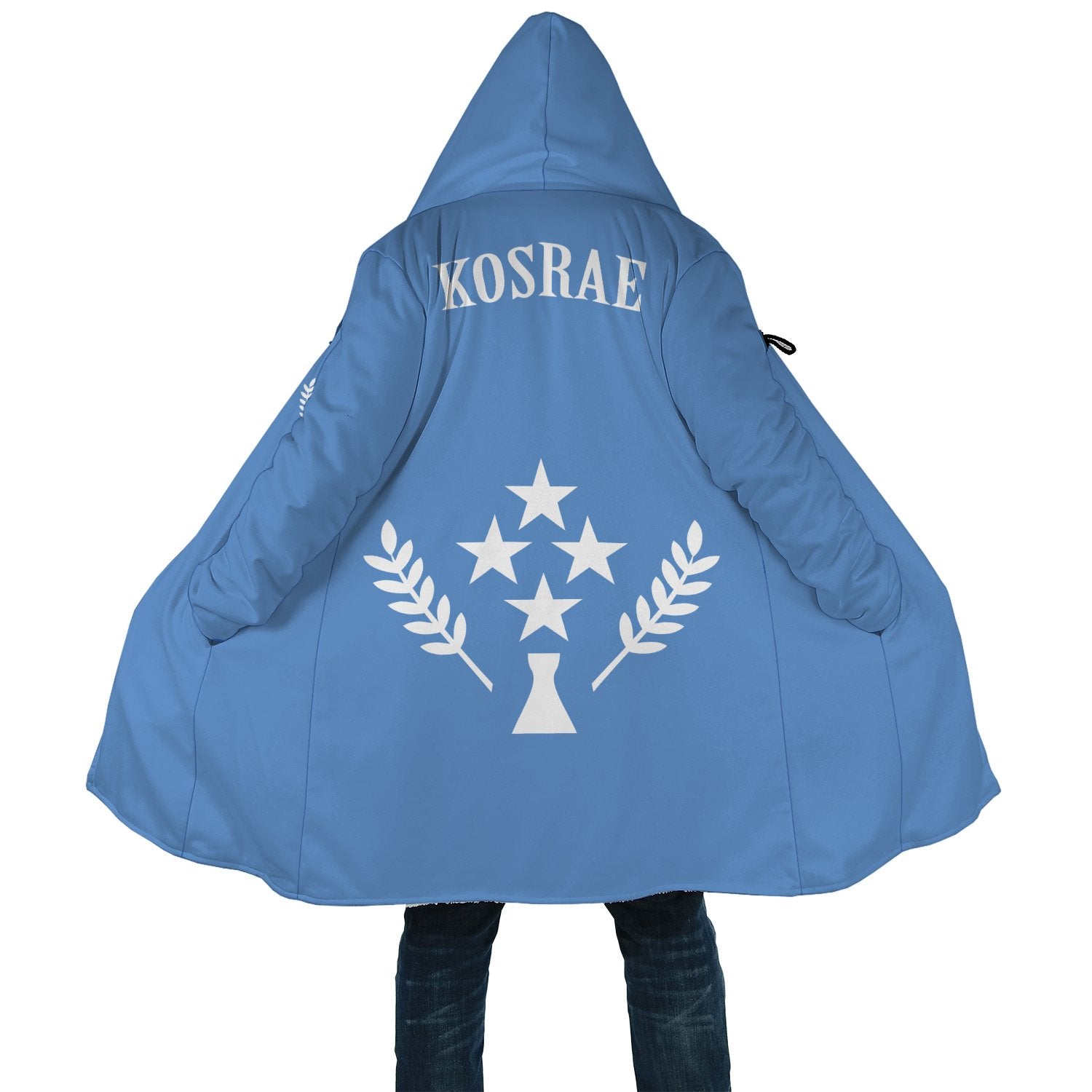 Kosrae All Over Print Cloak A5 Unisex Blue - Polynesian Pride