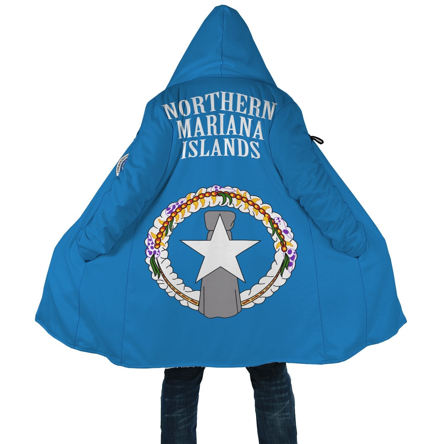 Northern Mariana Islands All Over Print Cloak A5 Unisex Blue - Polynesian Pride