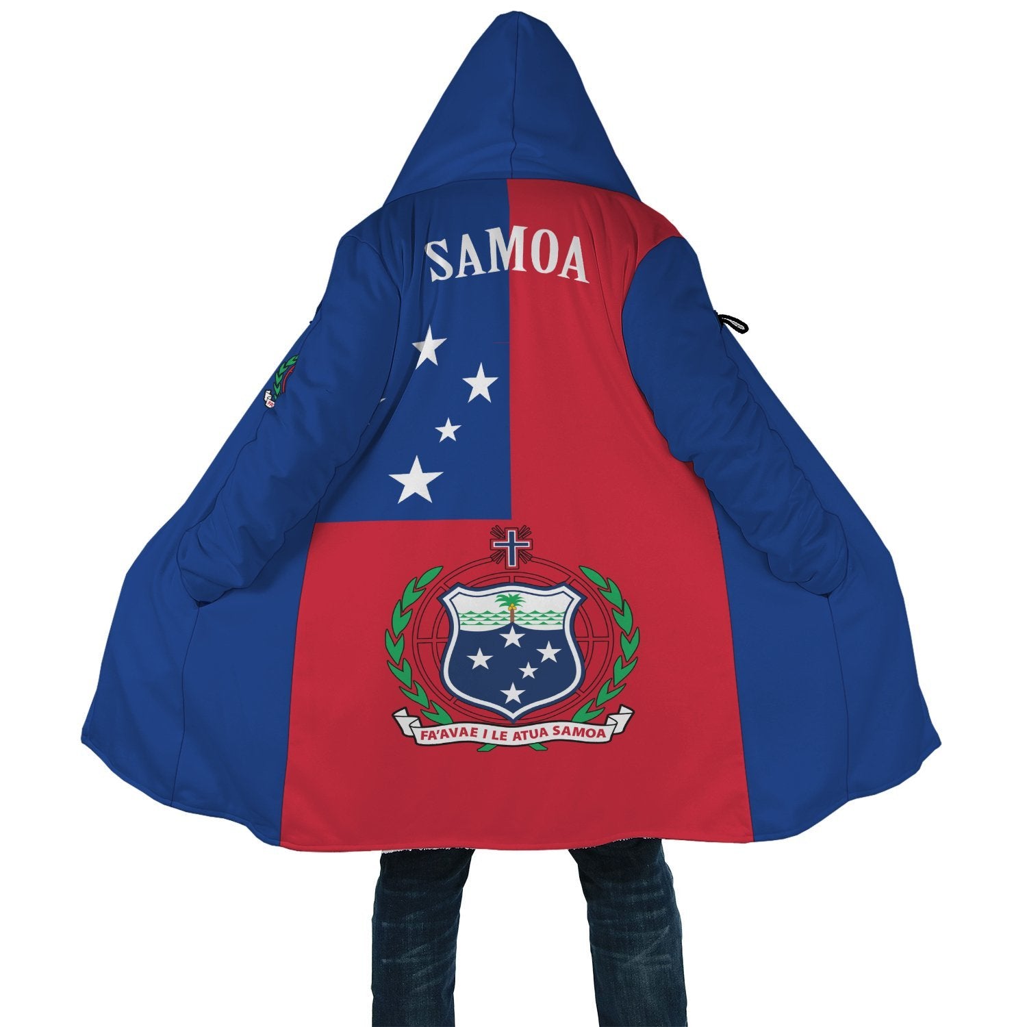 Samoa All Over Print Cloak A5 Unisex Blue - Polynesian Pride