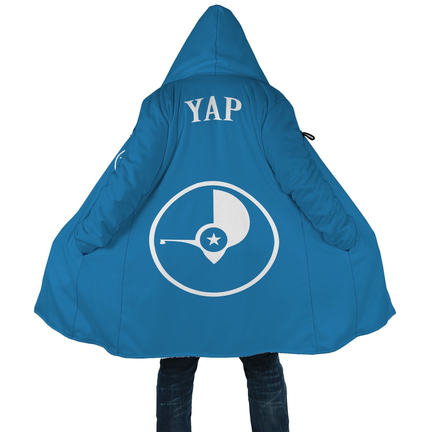 Yap All Over Print Cloak A5 Unisex Blue - Polynesian Pride