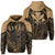 Hawaii Nei Hoodie Zip up Polynesian Gold Unisex Blue - Polynesian Pride