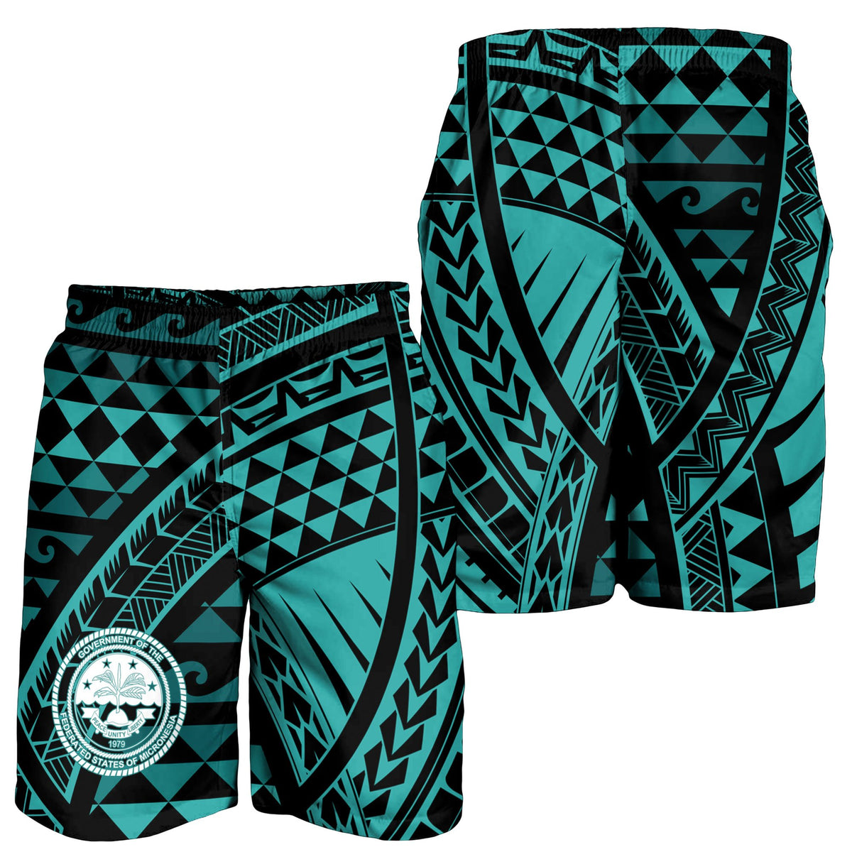 Federated States of Micronesia Men's Short - Tribal Seamless Pattern - Polynesian Pride