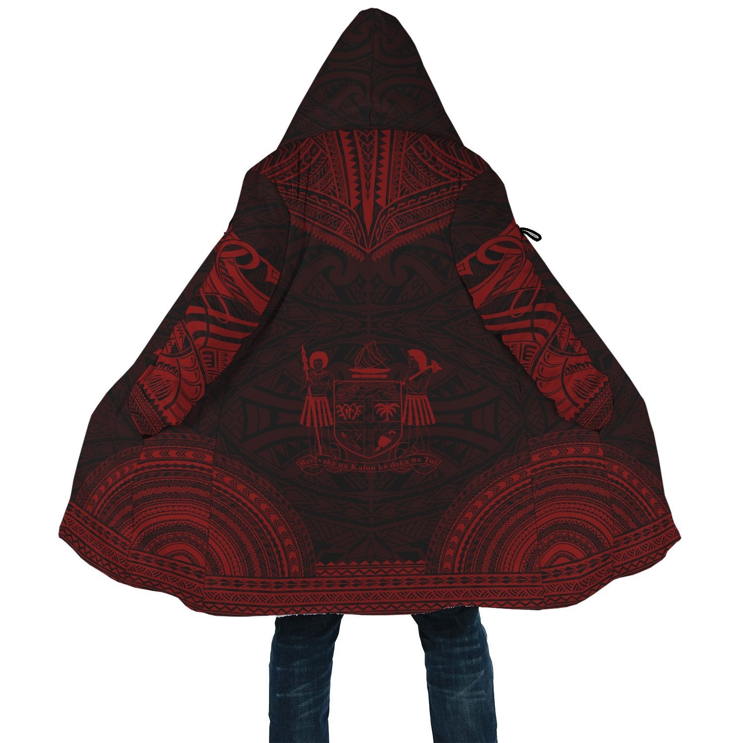 Fiji Polynesian Chief Cloak - Red Version - Polynesian Pride