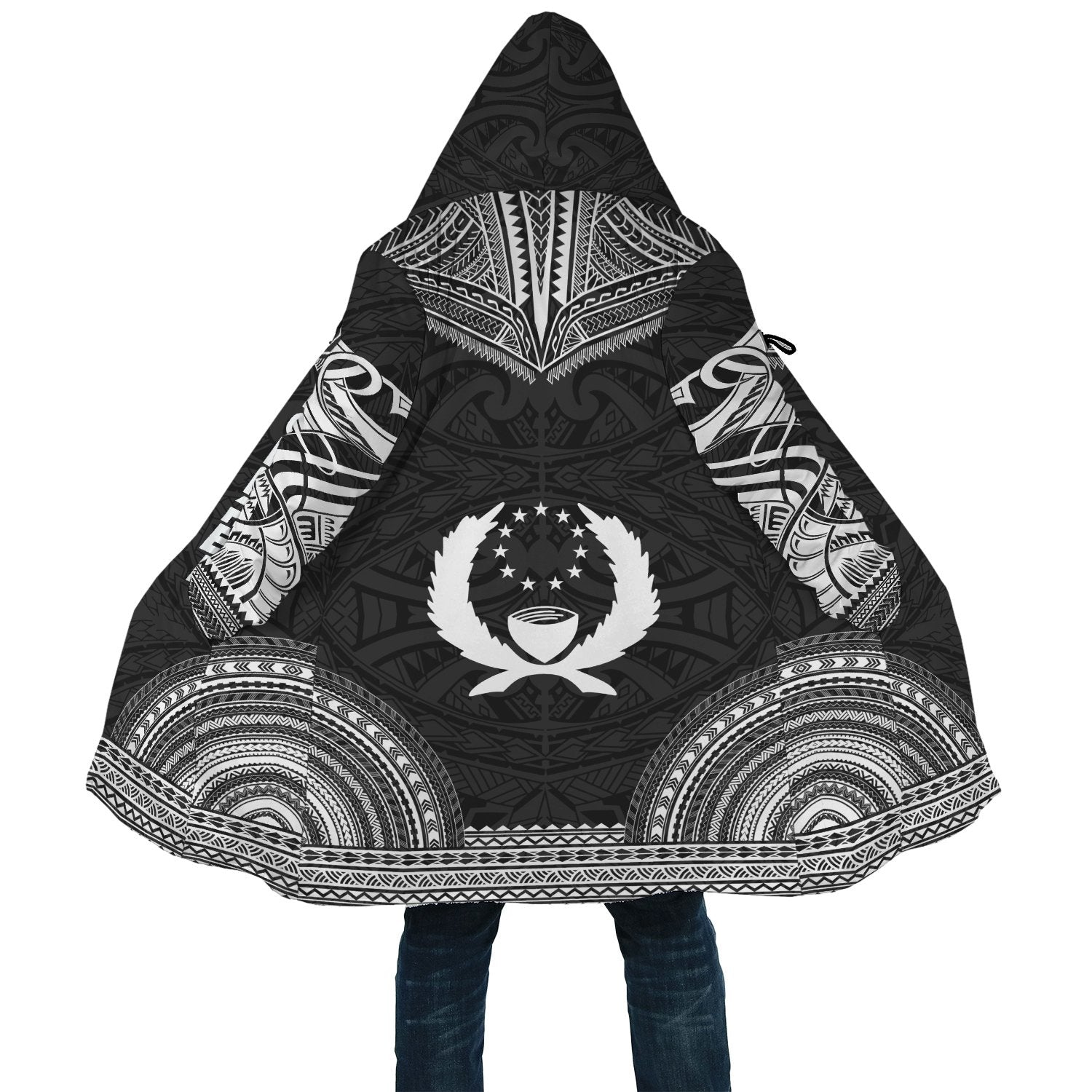 Pohnpei Polynesian Chief Cloak - Black Version - Polynesian Pride