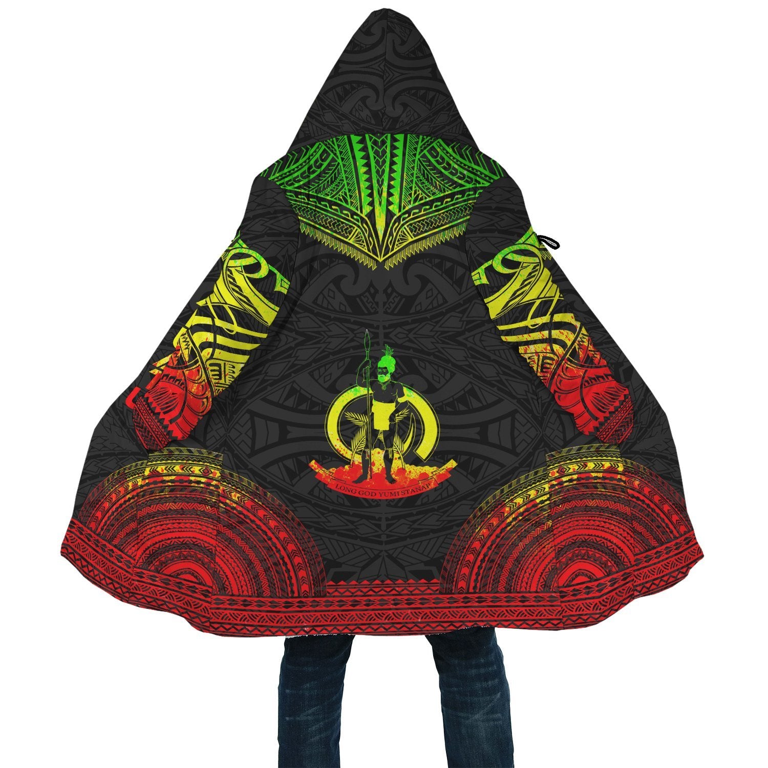 Vanuatu Polynesian Chief Cloak - Reggae Version - Polynesian Pride