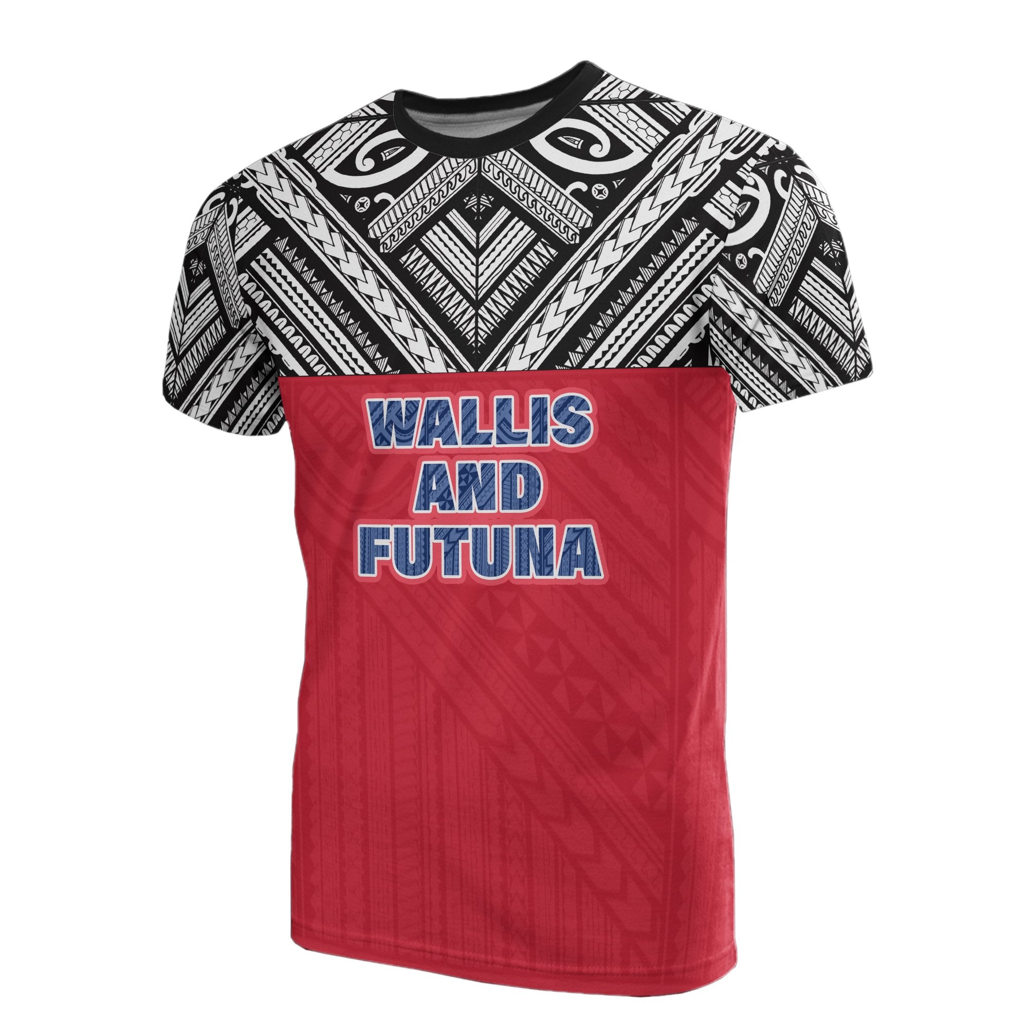 Wallis and Futuna T Shirt Wallis and Futuna Coat of Arms Polynesian Tattoo Style Style Style Style Style Unisex Red - Polynesian Pride