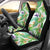 Hawaii Tropical Orange Orchids Strelitzia Monstera Car Seat Cover - Polynesian Pride