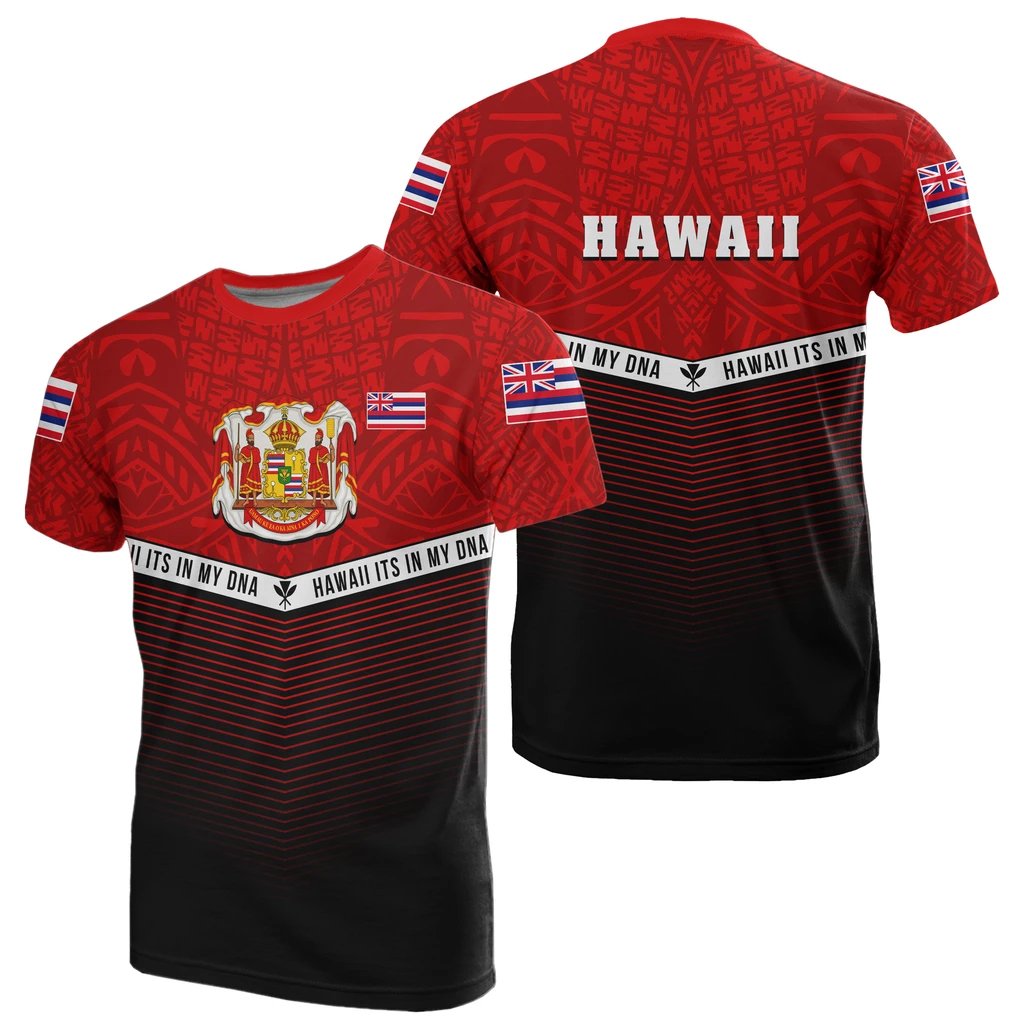 Hawaii Polynesian T Shirt Red Mix Style Unisex Red - Polynesian Pride