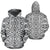 Polynesian Zip up Hoodie Tribal 10 Unisex White - Polynesian Pride