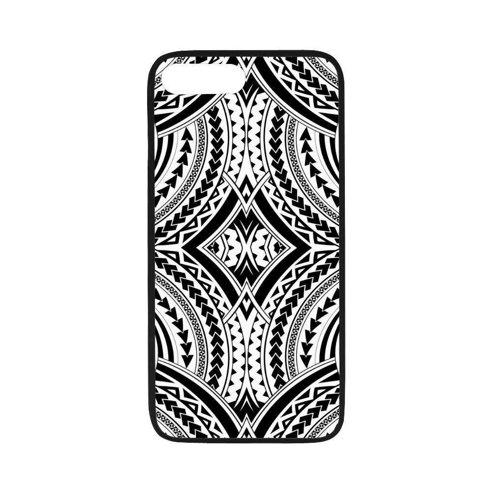 Polynesian 12 Rubber Phone Case One Size iPhone 7 plus (5.5") Black - White - Polynesian Pride