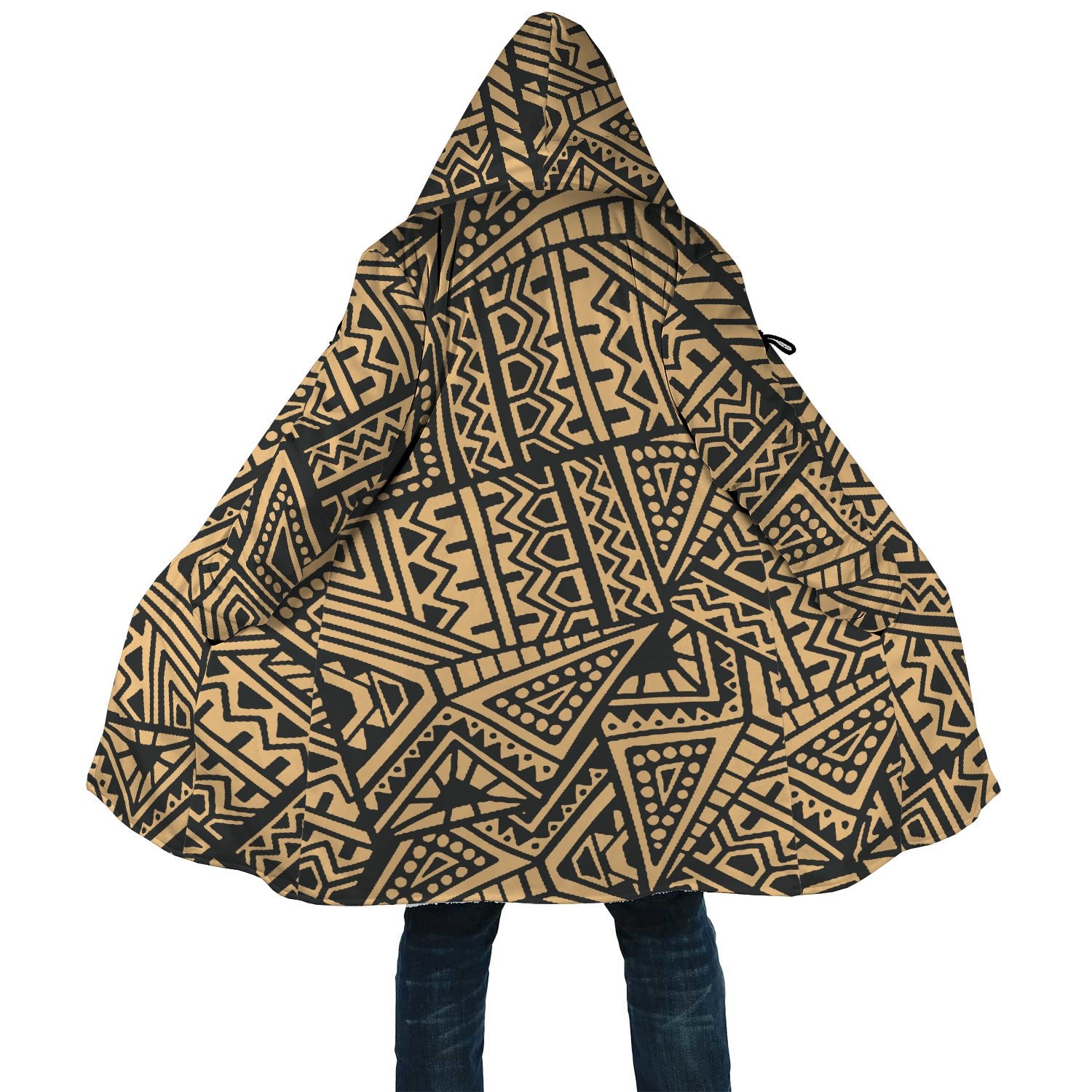 Polynesian All Over Print Cloak 06 Unisex Black - Yellow - Polynesian Pride