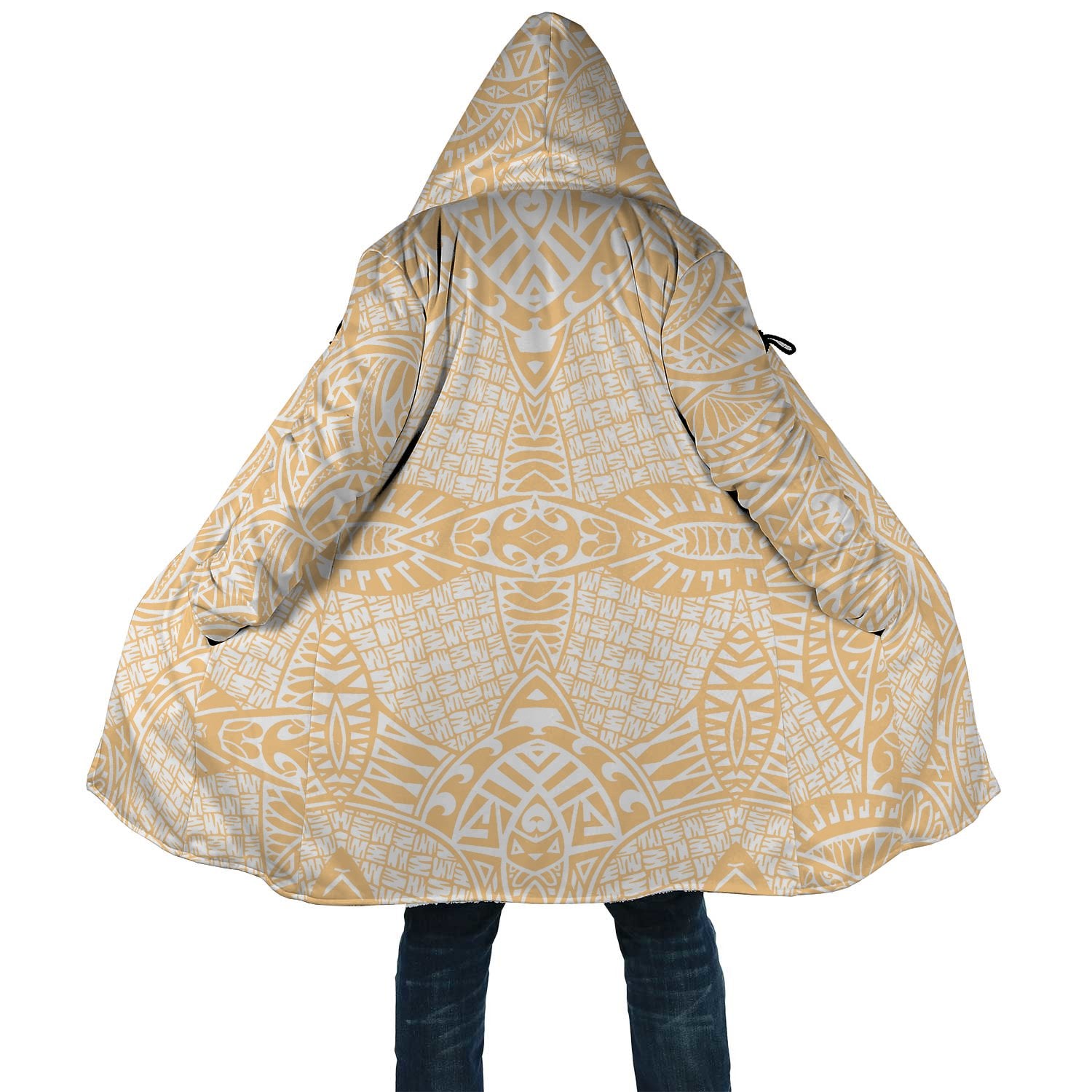 Polynesian All Over Print Cloak 16 Unisex White - Yellow - Polynesian Pride