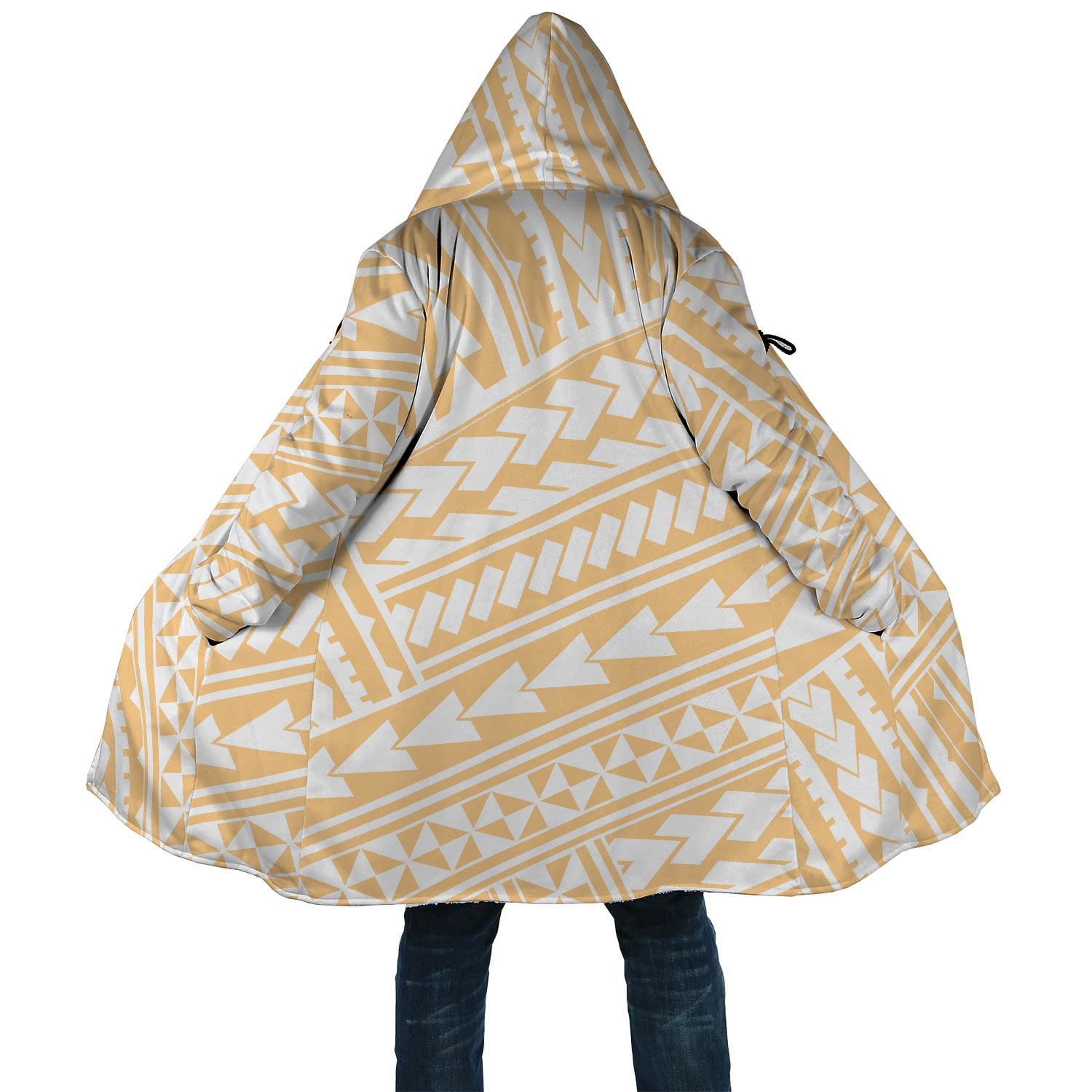 Polynesian All Over Print Cloak 23 Unisex White - Yellow - Polynesian Pride