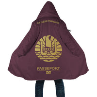 French Polynesia All Over Print Cloak - Passport Version Unisex Red & Gold - Polynesian Pride