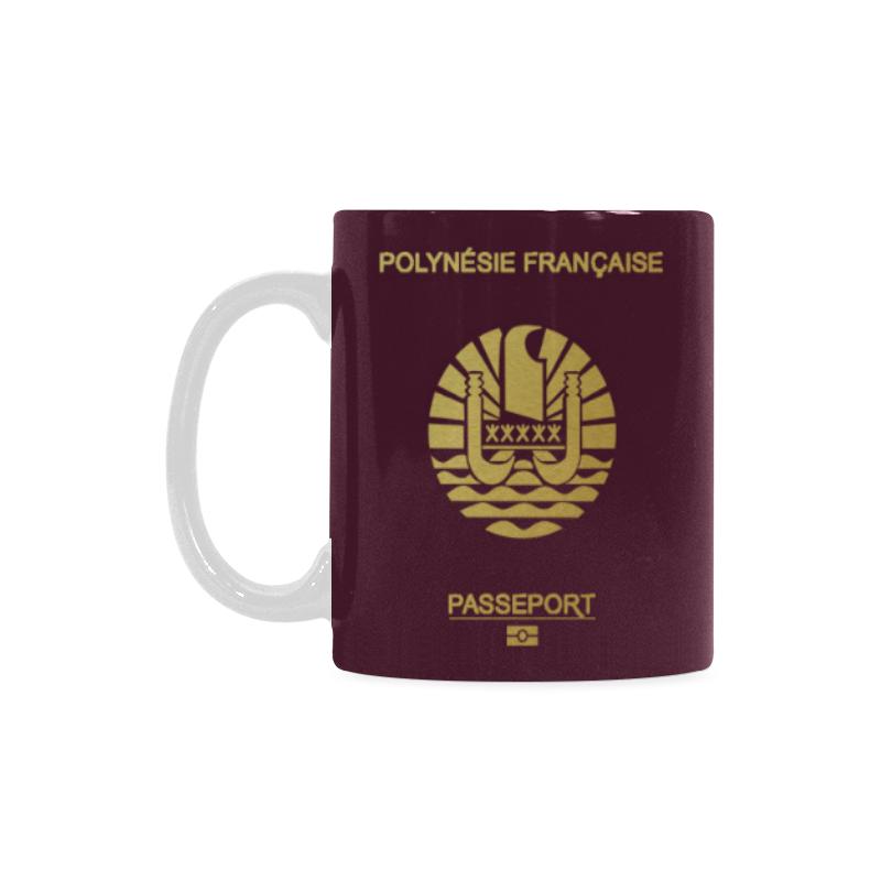 French Polynesia Passport White Mug One Style One Size Red - Polynesian Pride