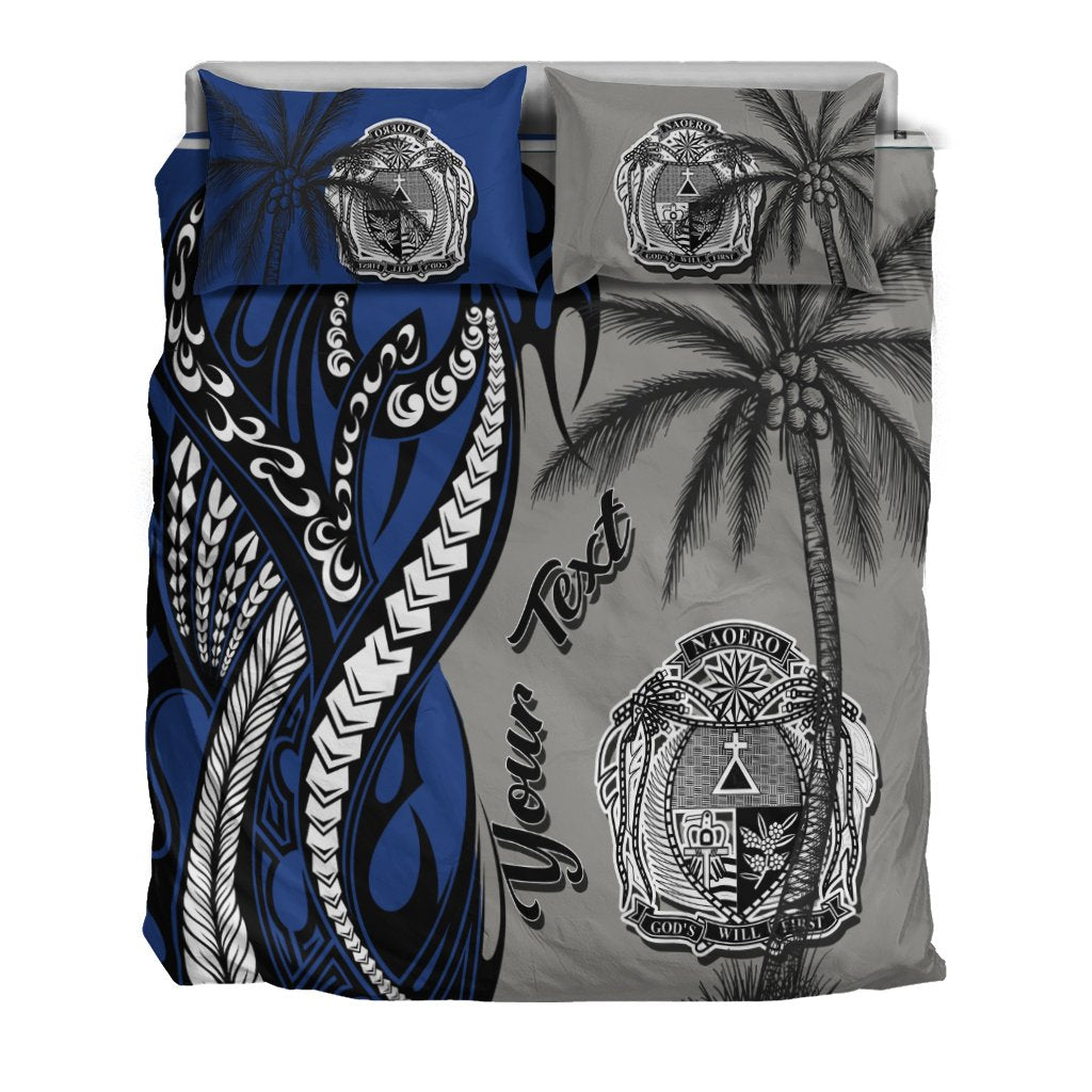 Nauru Custom Personalized Bedding Set - Classical Coconut Tree - Polynesian Pride
