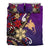 Papua Polynesian Bedding Set - Tribal Flower With Special Turtles Purple Color - Polynesian Pride